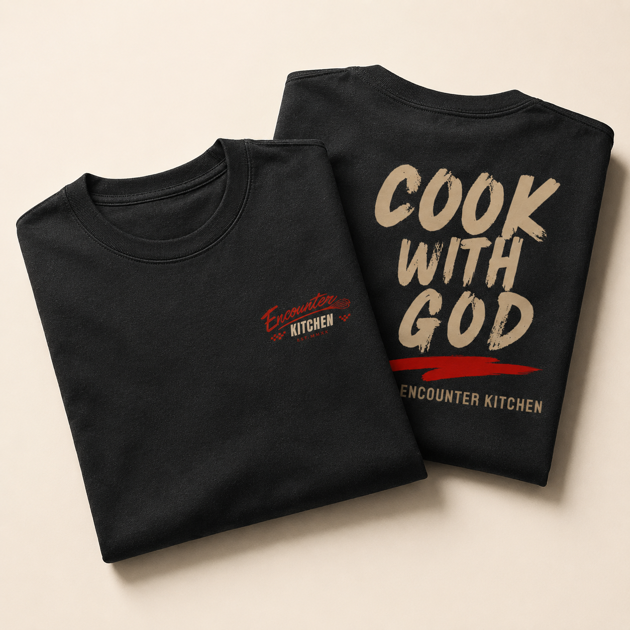 Cook With God T-Shirt folded hero